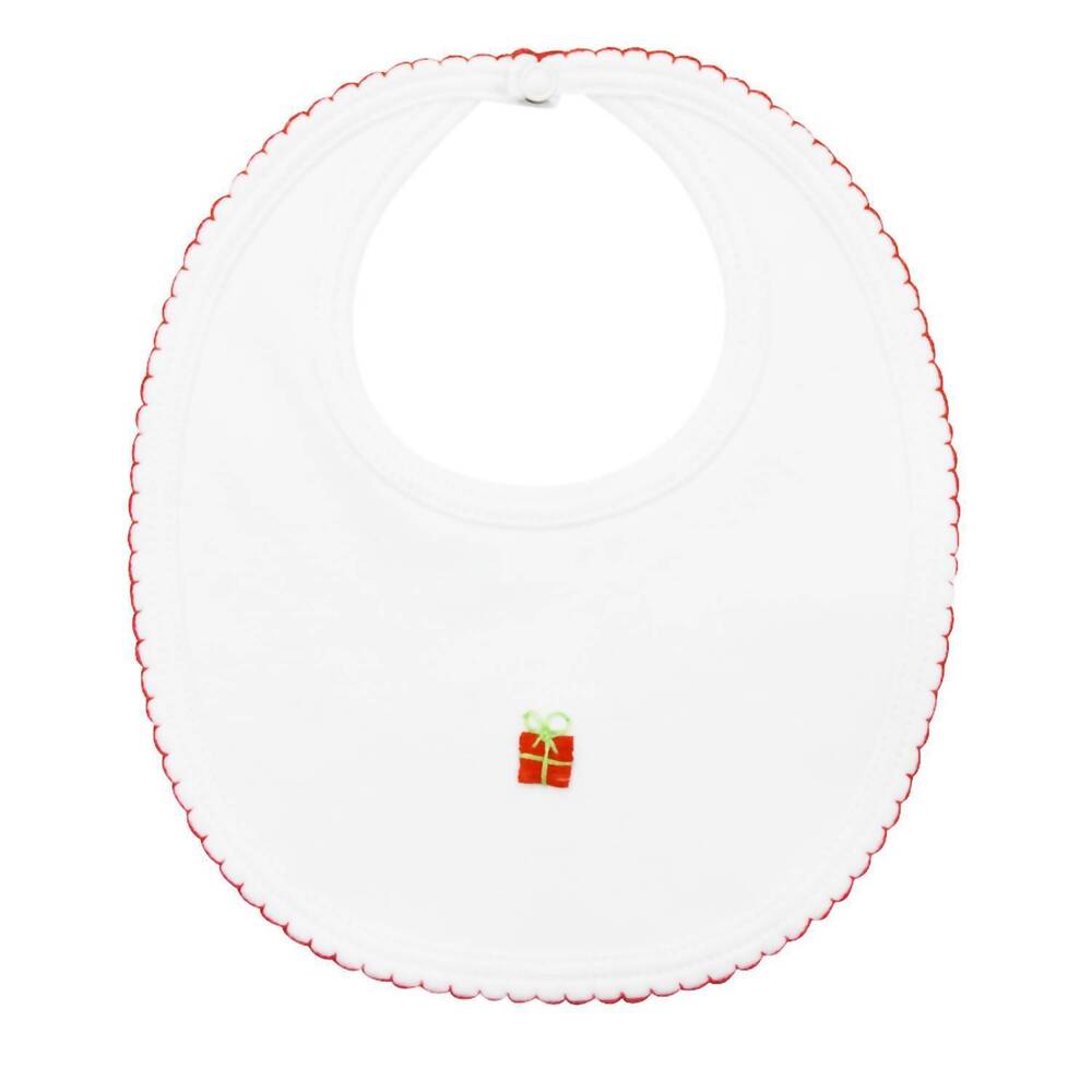 NEW BABY THREADS "tis the season" bib in white